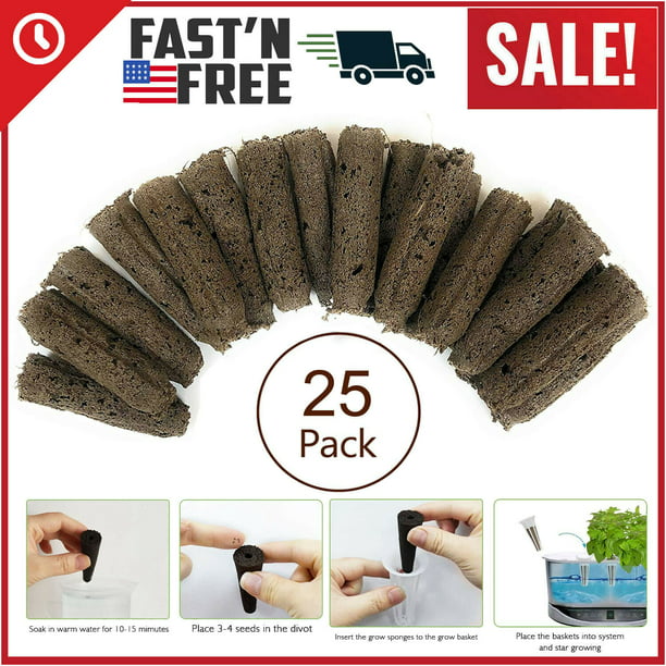 Details about   12 Pcs Grow Baskets Replacement Starter Sponges Kit Refill Outdoor Indoor Plant
